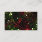 Maroon und Gold Weihnachtsbaum I Holiday Foto Visitenkarte (Rückseite)