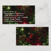 Maroon und Gold Weihnachtsbaum I Holiday Foto Visitenkarte (Vorne/Hinten)