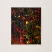 Maroon und Gold Weihnachtsbaum II Puzzle (Vertikal)