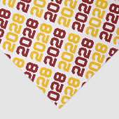 Maroon- und Gold-Wiederholungs-Klassenjahr-Abschlu Seidenpapier (Ausschnitt)