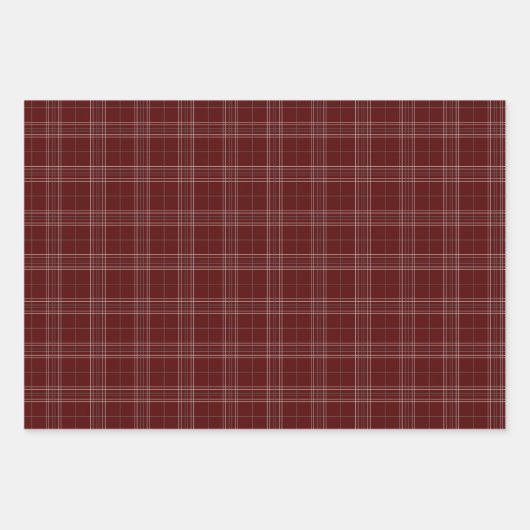 Maroon- und Graugemische Muster Geschenkpapier Set (Vorderseite 3)