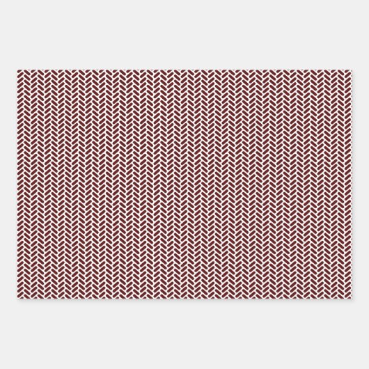 Maroon- und Graugemische Muster Geschenkpapier Set (Vorderseite)