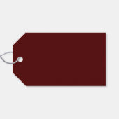 Maroon und Gray Graduation Cap Gastgeschenk Geschenkanhänger (Rückseite Horizontal)