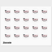 Maroon und Gray Typografy Abschluss Stickers (Blatt)