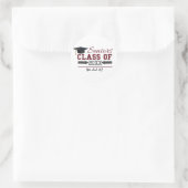 Maroon und Gray Typografy Abschluss Stickers (Tasche)