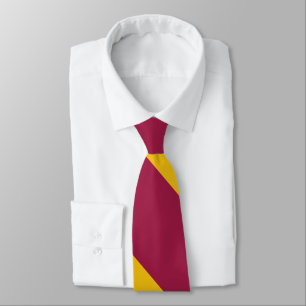 Maroon und Nu Gold Broad University Strip Krawatte