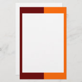 Maroon und Orange Border Stationierung Briefpapier (Vorne/Hinten)