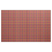 Maroon und Orange Sporty Kariert Stoff (Fat Quarter (45,7 x 55,9 cm))