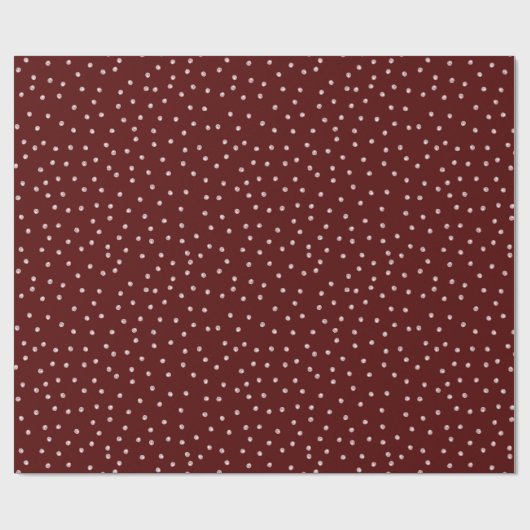 Maroon und rosa Punkte Umschlagpapier Roll Geschenkpapier (Flach)