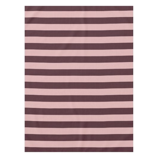 Maroon und rosa Streifen Tischdecke (Vorderseite)