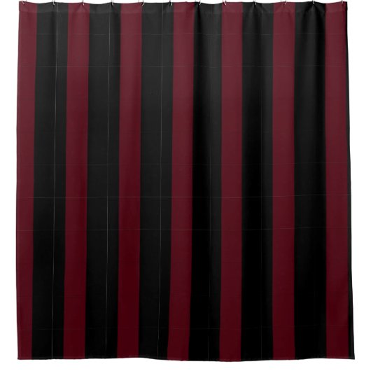 Maroon und Schwarzer Strickvorhang Duschvorhang (Vorderseite)