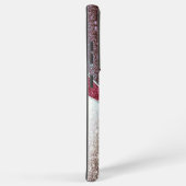 Maroon und silber Glitzer farbigen Handy Gehäuse. Samsung Galaxy Hülle (Rechte Seite)