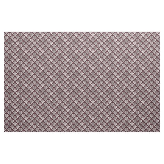 Maroon und Silver Art Déco Diamond Pattern Stoff (Yard (91,4 cm))
