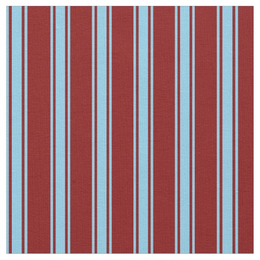 Maroon und Sky Blue Stripes Stoff (Nahaufnahme)