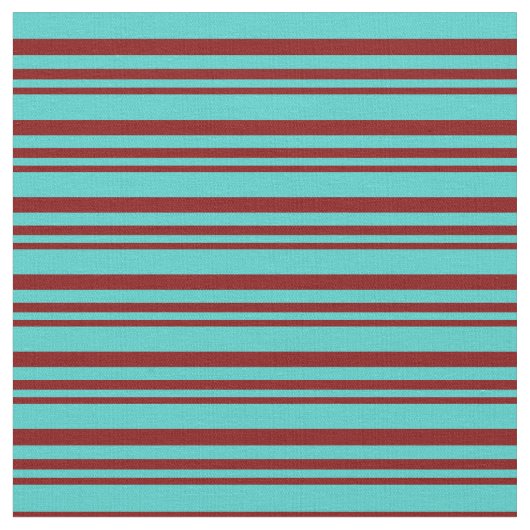 Maroon- und Türkisstreifen/Linienmuster Stoff (Nahaufnahme)
