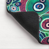 Maroon und Turquoise Circles and Ovals Original Mousepad (Ecke)