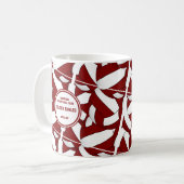 Maroon und Weiß Volleyball Team Farben Trainer Ges Kaffeetasse (Vorderseite Links)