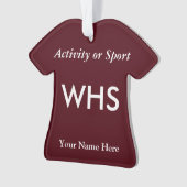 Maroon-Uni oder Großschulschreiben Ornament (Vorderseite)