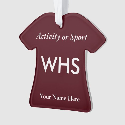 Maroon-Uni oder Großschulschreiben Ornament (Vorderseite)