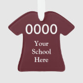 Maroon-Uni oder Großschulschreiben Ornament (Rückseite)