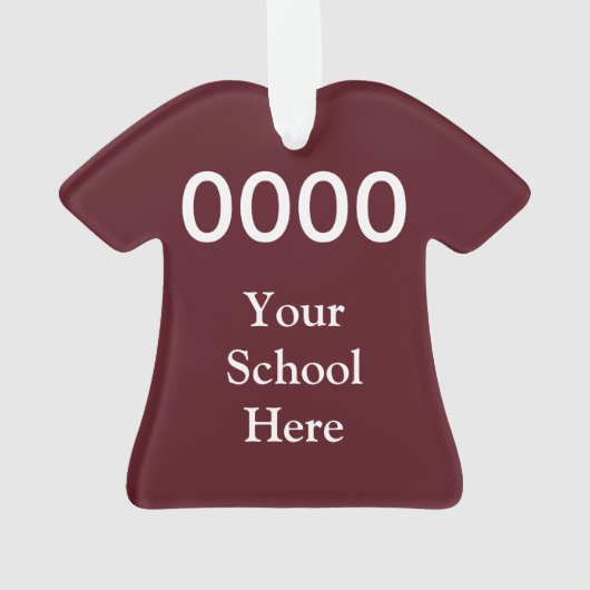 Maroon-Uni oder Großschulschreiben Ornament (Rückseite)