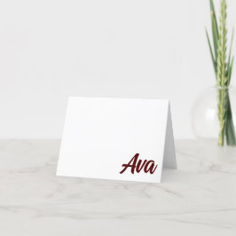 MAROON-Uni-Station, TX Personalisierte Note Card Dankeskarte