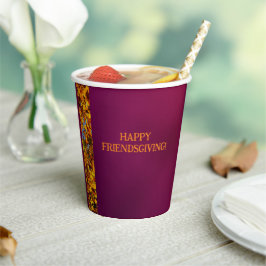 Maroon Verlasst Erntedank Friendsgiving Pappbecher