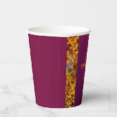 Maroon Verlasst Erntedank Friendsgiving Pappbecher (Rechts)