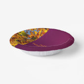 Maroon Verlasst Erntedank Friendsgiving Pappteller (Gewinkelt)