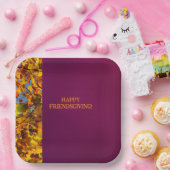 Maroon Verlasst Erntedank Friendsgiving Pappteller (Party)