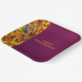 Maroon Verlasst Erntedank Friendsgiving Pappteller (Gewinkelt)