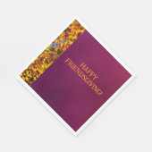 Maroon Verlasst Erntedank Friendsgiving Serviette (Ecke)