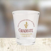 Maroon Veterinary School Abschluss Custom Schnapsglas