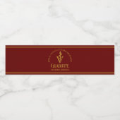 Maroon Veterinary School Custom Graduation Party Wasserflaschenetikett (Einzelnes Label)