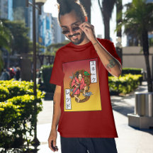 Maroon Vintager chinesischer Drache und Samurai Ka