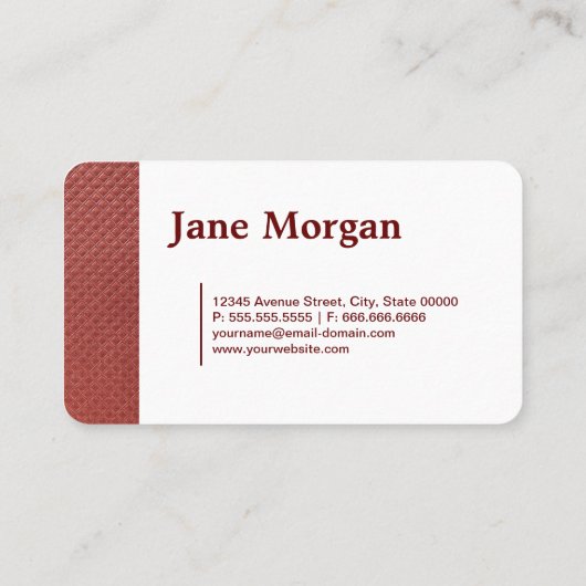 Maroon Visitenkarte (Rückseite)