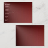 Maroon Visitenkarte (Vorne/Hinten)