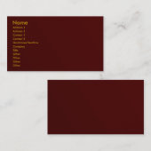 Maroon Visitenkarte (Vorne/Hinten)