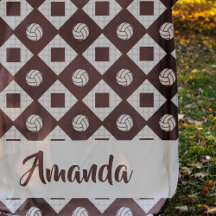 Maroon Volleyball Raute Pattern