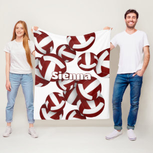 Maroon-Volleyball-Team Farben Dekoration des Sport Fleecedecke