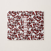 Maroon-Volleyball-Team farbenfroh Jungs Mädchen Puzzle (Horizontal)