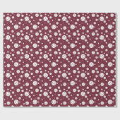 Maroon Volleyball Zickzack Gemustert Geschenkpapier (Flach)