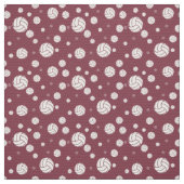 Maroon Volleyball Zickzack Gemustert Stoff (Muster)