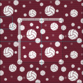Maroon Volleyball Zickzack Gemustert Stoff (Kachel)