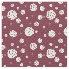 Maroon Volleyball Zickzack Gemustert Stoff