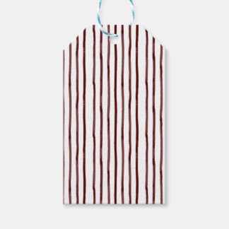 Maroon watercolor Thin Stripe Set Geschenkanhänger