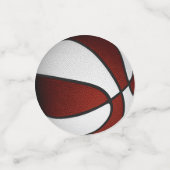 Maroon Weiß Mannschaftsfarben Basketball Party Konfetti (Klein Vorderseite)