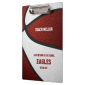 Maroon weiß Mannschaftsfarben Basketball Trainer N Klemmbrett (Links)