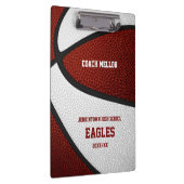 Maroon weiß Mannschaftsfarben Basketball Trainer N Klemmbrett (Rechts)