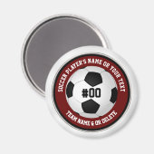 Maroon, Weiß, Schwarz, Fußball-Goodie-Tag-Ideen Magnet